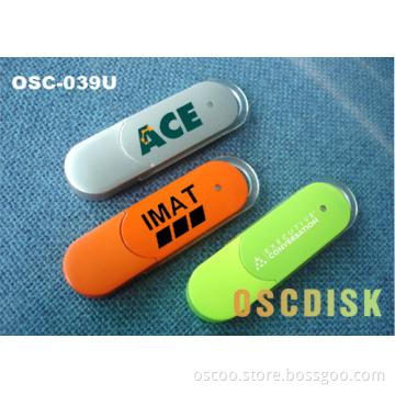 Lipstick style USB flash drive with Translucent lanyard hole